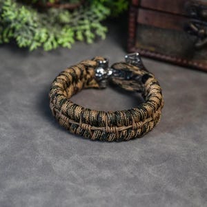 Paracord Bracelet, Viking Bracelet for Men, Norse Jewelry, Thor Hammer Clasp, Tactical Rope Wristband, Handmade Nordic Gift Idea