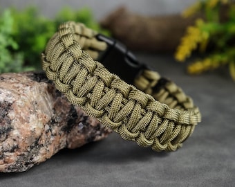 Cobra Paracord Bracelet, Survival Bracelet with Plastic Buckle, Gifts for Men and Women, Men's Paracord Bracelet, Women's Paracord Bracelet