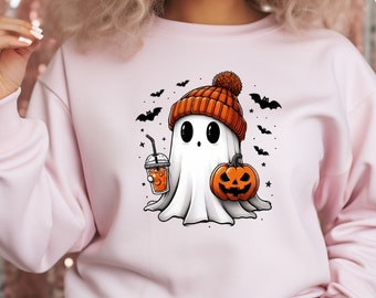 Cute Ghost Sweatshirt, Funny Spooky Sweatshirt, Womens Ghost Sweatshirt, Spooky Season, Halloween Party Sweatshirt, Fall Ghost Sweatshirt