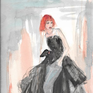Haute Couture by Janna Coumoundouros Open Edition Watercolor Print image 1