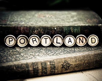 PORTLAND Vintage Typewriter Keys Fine Art Photographic Print Oregon