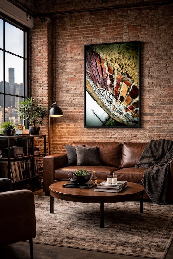 Corktown Detroit Brick Wall Photo - Urban Graffiti Art Print