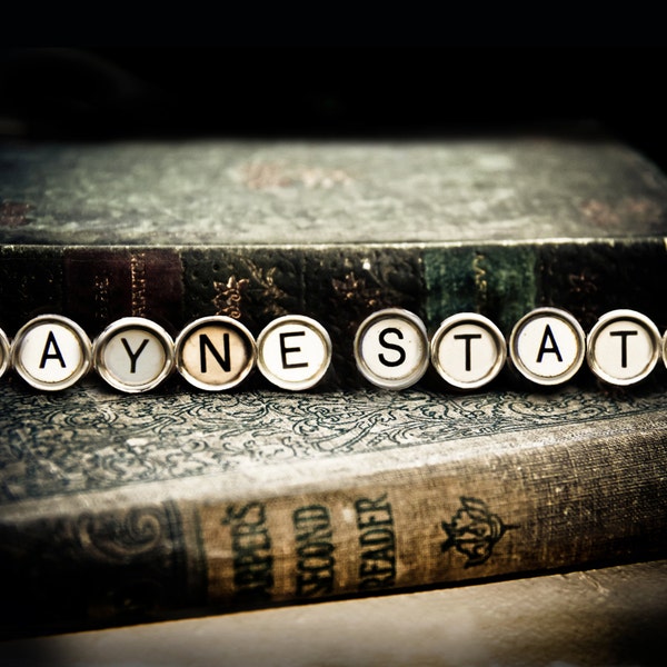 WAYNE STATE Vintage Typewriter Keys Fine Art Photographic Print