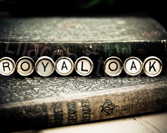 ROYAL OAK Vintage Typewriter Keys Fine Art Photographic Print by Photographer Janna Coumoundouros Lilacpop