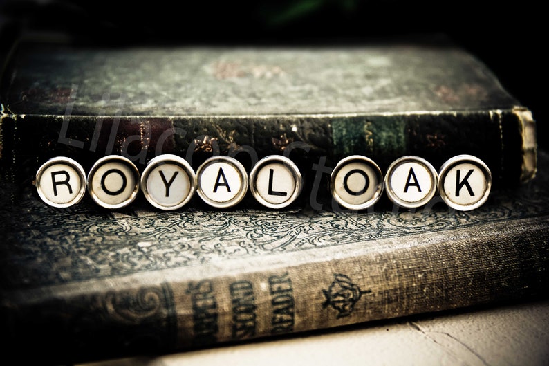 ROYAL OAK Vintage Typewriter Keys Fine Art Photographic Print by Photographer Janna Coumoundouros Lilacpop image 1