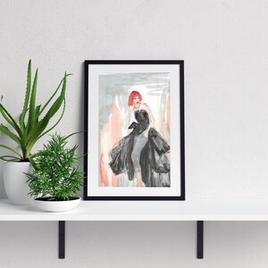 Haute Couture by Janna Coumoundouros Open Edition Watercolor Print image 2