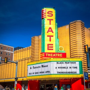 State Theatre Ann Arbor Fine Art Photograph Print by Detroit Photographer and Artist Janna Coumoundouros Lilacpop Studio