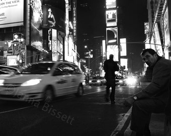 NYC Photography Black and White Times Square