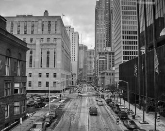 Detroit Street View Washington Black and White Photography by Photographer Janna Coumoundouros