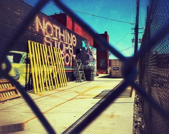 Nothing Stops Detroit Brick Wall Eastern Market Detroit Fine Art Photography Print