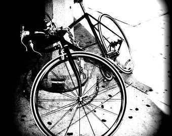 Bicycle Black and White Fine Art Photograph square