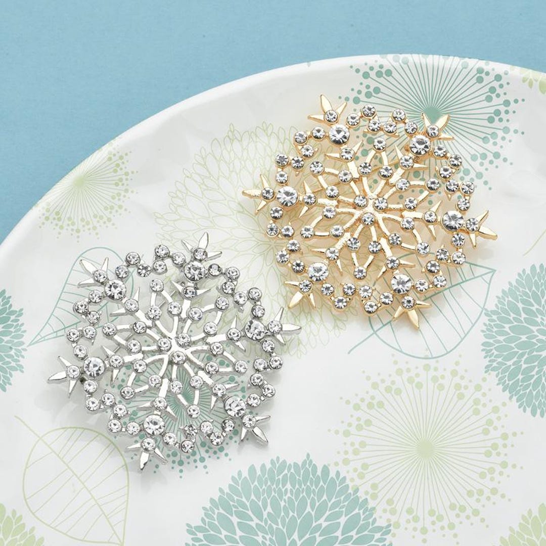 Snowflake Flower Brooch main image 1