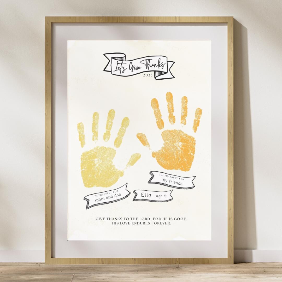 Give Thanks to the Lord Printable Thanksgiving Handprint Art, Christian ...