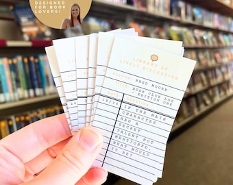 Book Club Discussion Cards, 30 Book Club Library Card Conversation Starters, Book Club Ice Breakers Printable, Book Club Conversation Cards
