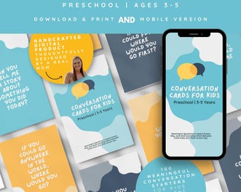 Tarjetas de conversación para niños en edad preescolar, temas de conversación familiar, juegos de cartas de conversación para niños, preguntas imprimibles para romper el hielo en la comunicación.