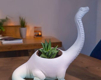 Herbivoor plantenbak dinosaurus | Unieke succulente pot | Leuke woondecoratie