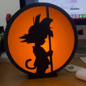 DragonBall-Inspired Son Goku LED Lightbox | Anime Desk Lamp | Geek Decor