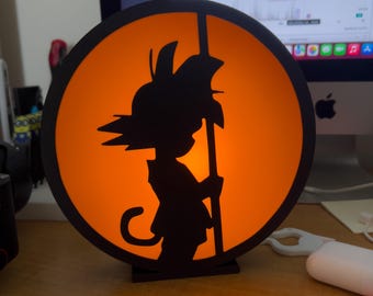 Op DragonBall geïnspireerde Son Goku led-lichtbak | Anime-bureaulamp | Geekdecor
