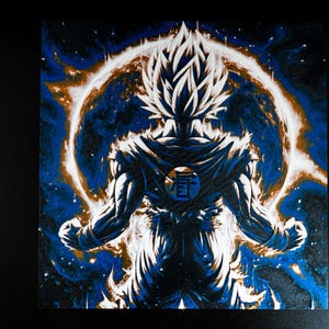 Goku Space Canvas Art | Dragon Ball Inspired Wall Decor