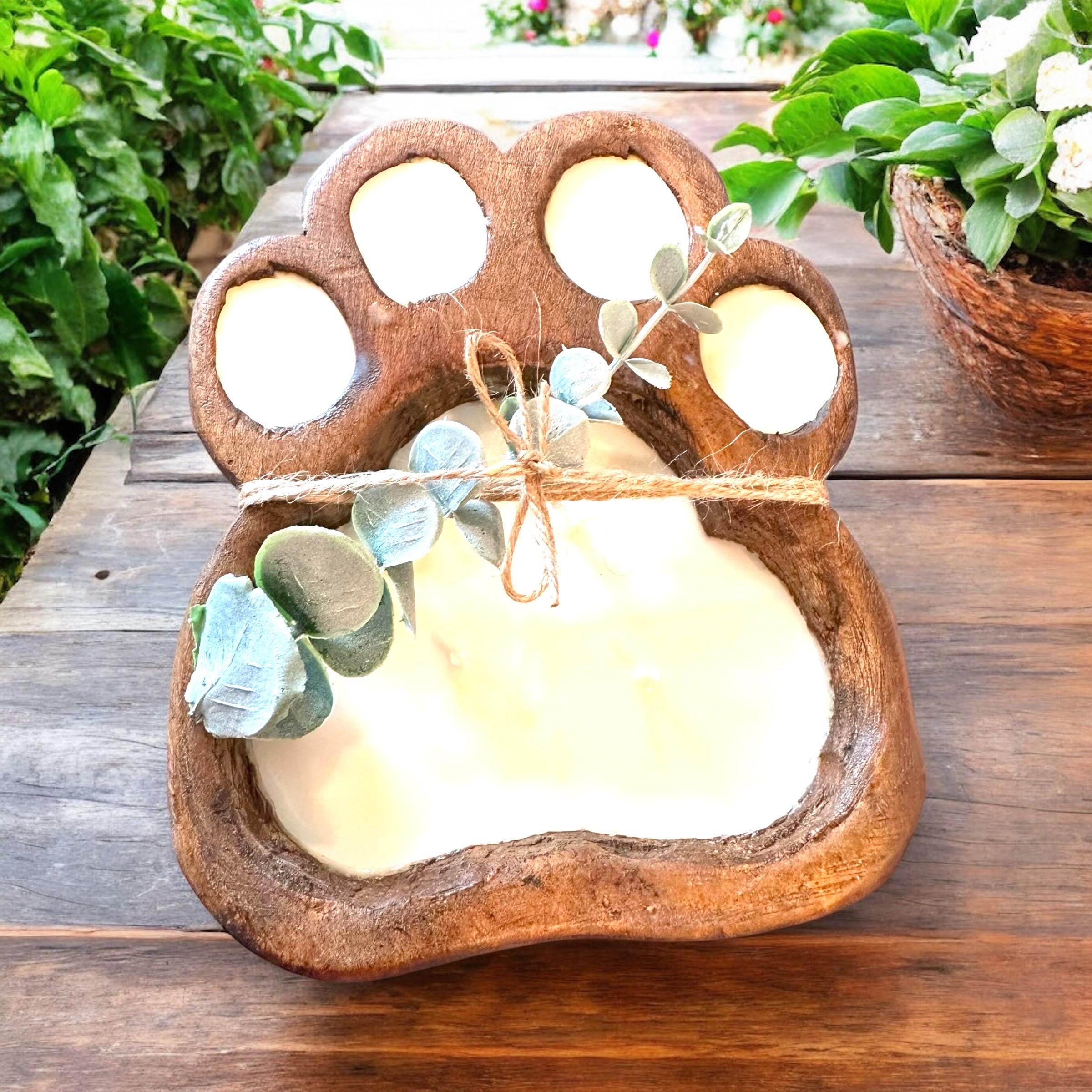 Paw candle, Paw dough bowl candle, soy candle, Dog paw candle, gifts for dog lovers