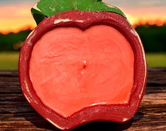 Apple Dough Bowl Candle/ Fall Apple Candle / Gifts for Teachers