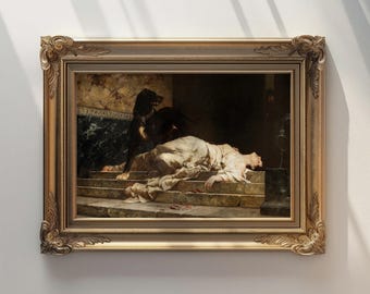 Selene (1886) by Ferdinand Keller | Roman History | Vintage Art Print, Antique Oil Painting | Digital Download