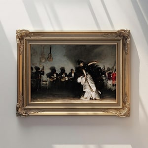 El Jaleo (1882) by John Singer Sargent | Spanish Romani | Spain | Realism | Vintage Art Print, Antique Oil Painting | Digital Download