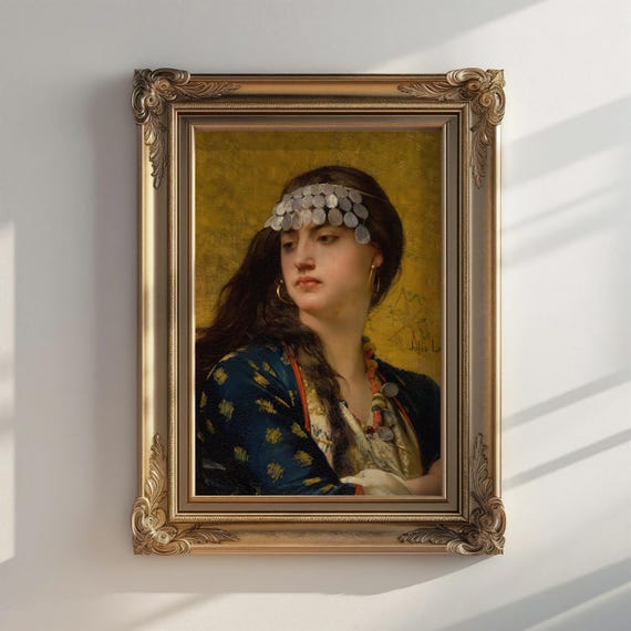 Fatima (1883) by Jules Joseph Lefebvre | Orientalist | Portrait of
