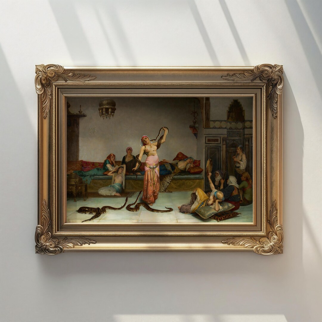 早い者勝ち♪　アンティーク　VANDEVOORDE Paris 絵画　油絵　レア テオドロス・ラリ作「シャルムーズ・ド・セルパン」｜東洋、東洋学者