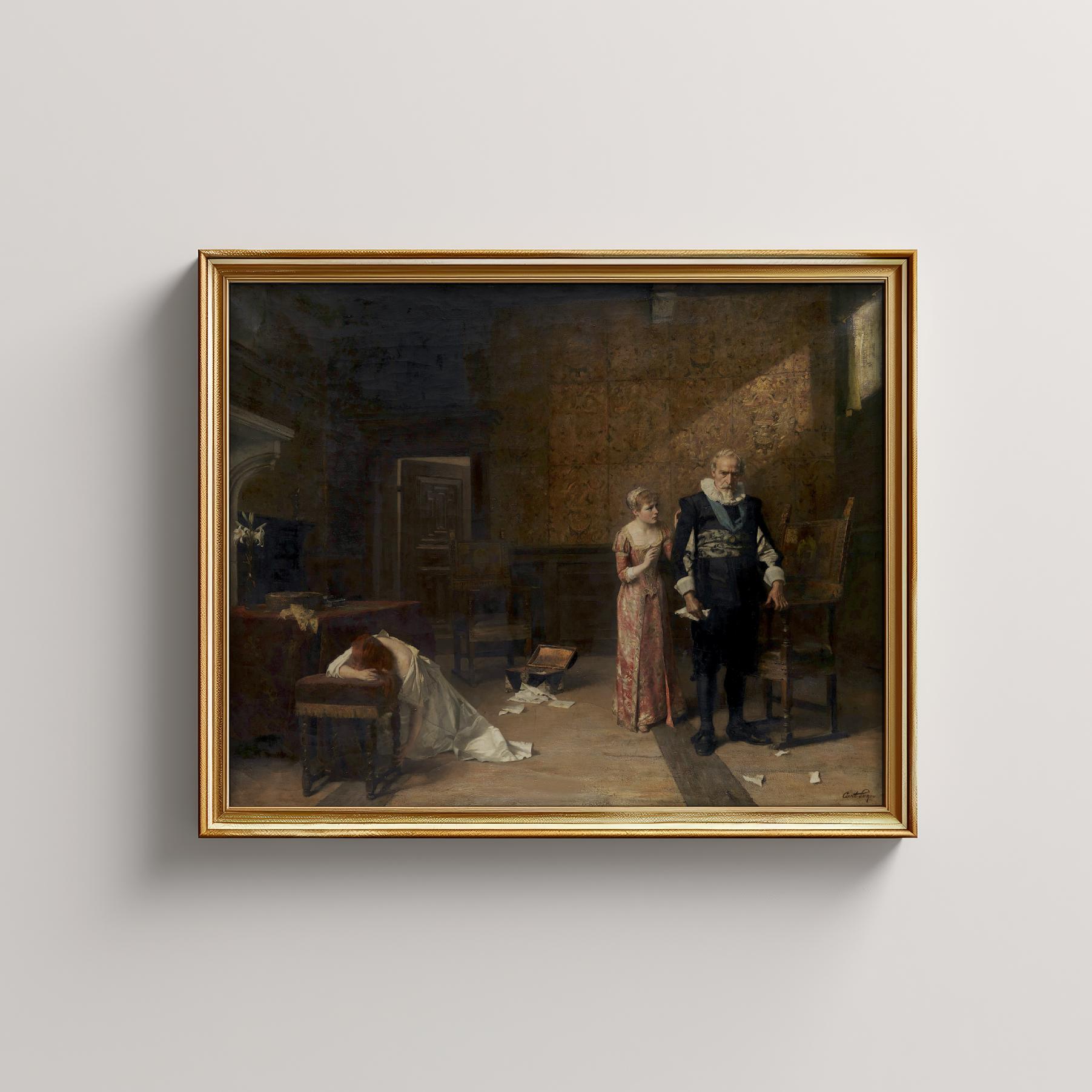 The Discovered Love Letters (1890s) by Karl Rudolf Sohn | Figure