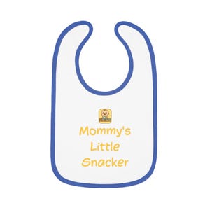 Mommy's Little Snacker Baby Bib Funny Feeding Bib Baby Shower Gift Cotton
