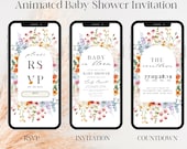 Baby In Bloom Invitation Template, Digital Baby In Bloom Invite, Baby In Bloom Canva Website, Digital Download