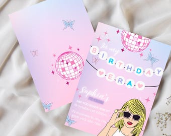 In My Birthday Era invitation,Taylor Swift birthday invitation,Era party,Taylor birthday decor,Friendship Bracelet Invitation,printable