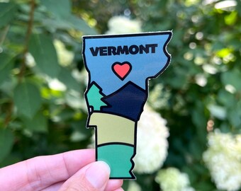 Vermont sticker for Vermonter gift water bottle sticker for iPhone sticker for Vermonter gift for notebook sticker Vermont gift mountain