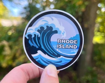 Rhode Island sticker for Rhode Islander gift water bottle sticker for iPhone sticker for RI gift for notebook sticker Rhody beach sticker