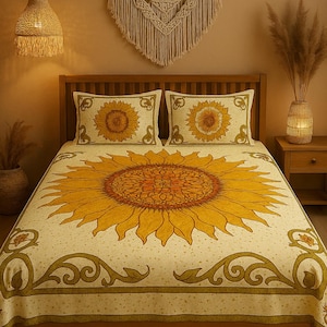 Colcha de mandala hippie – Cubrecama de tapiz bohemio – Manta de mandala vibrante – Ropa de cama bohemia