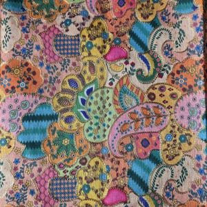Patchwork Embroidered Table Runner, Handmade Boho Floral Home Decor, Eclectic Artisan Multi-Color Textile image 13
