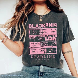Comfort Colors® BlackPink Shirt, Blackpink Deadline World Tour Tee, Born Pink Shirt, Kpop Fan Tee, Kpop BlackPink Merch, Deadline Tee
