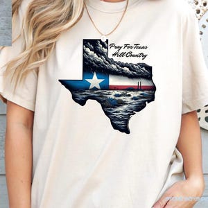 Kerrville Strong Hill Country Texas Flood Support Apparel Pray For Kerrville Shirt, Texas Flood Relief Tee, Faith-Based Hill Country Tee