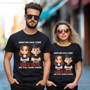 Custom Couple Annoying Each Other Since 1993 shirt, Husband and Wife shirt,Old Couple Shirt, Happy Couples Gifts, Matching Anniversary shirt
