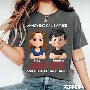 Custom Couple Annoying Each Other Since 1993 shirt, Husband and Wife shirt,Old Couple Shirt, Happy Couples Gifts, Matching Anniversary shirt
