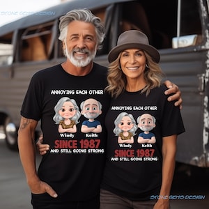 Custom Annoying Each Other Since Shirt, Old Couple shirt, Custom Couples Gifts, Husband and Wife Shirt, Gifts For Wife, Matching Anniversary