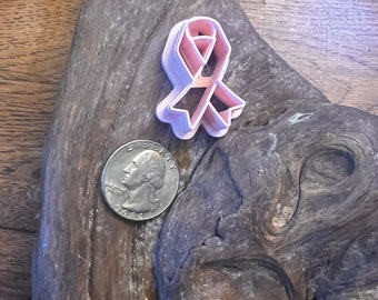 Breast cancer awareness ribbon polymer clay cutter! new!