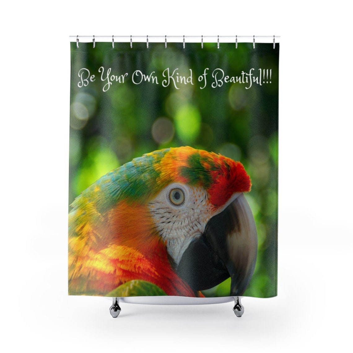 Shower Curtain Parrot design Be your own kind of beautiful Etsy