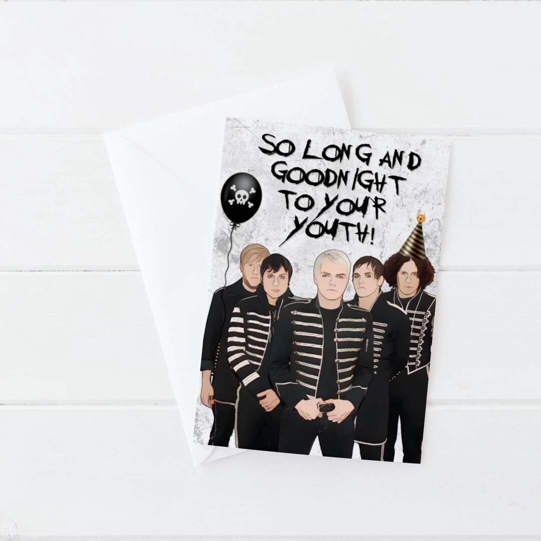 My Chemical Romance Birthday Card: Emo Band Music - Handmade - Etsy UK