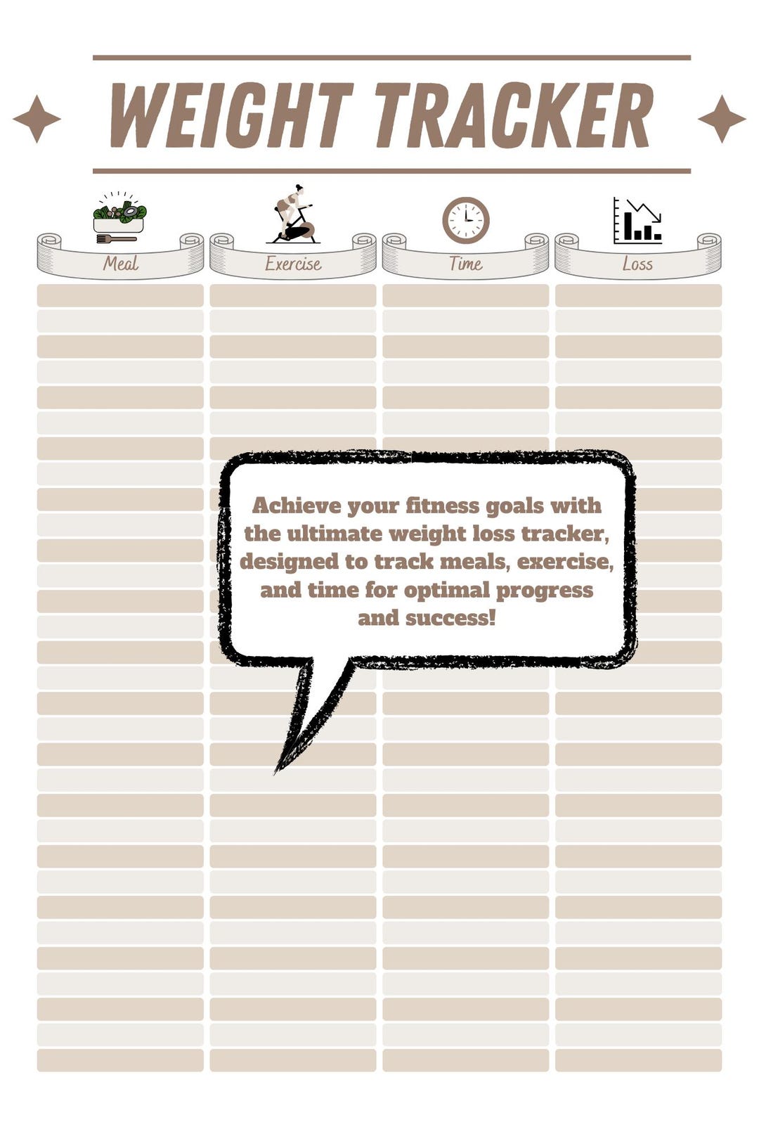 Ultimate Weight Loss Tracker – Track Meals, Exercise, and Time to ...