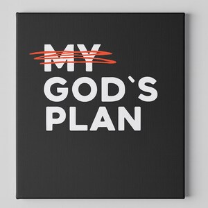God&#39;s Plan Wall Art for Christians – Religious Canvas Print | Bible Verse Room Decor | Inspirational Scripture Home Gift