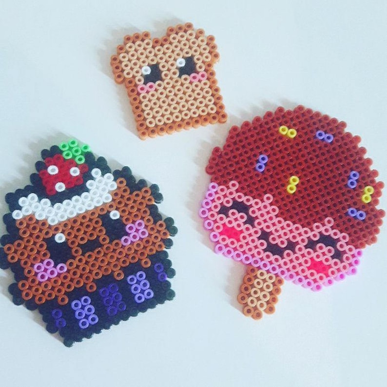 Kawaii food Magnet au choix perler beads / perles hama | Etsy