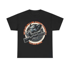 Hunter&#39;s Wild Boar Head Logo Unisex Tee, Hunter&#39;s Gift, Hunting Shirt, Camo Outdoors Shirt, Outdoor Enthusiast Tee