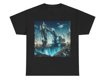 Future Excavators Tee - Construction Equipment Operator Gift, Heavy Cotton T-Shirt, Excavators of the Future Design, Construction Worker Shirt,